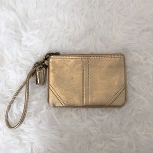 Gold Coach Wristlet